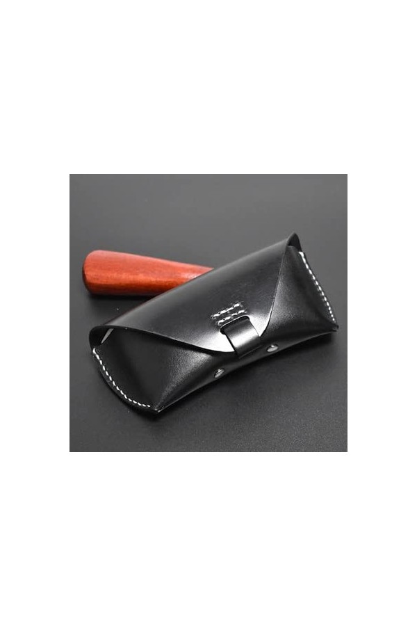 Vintage fait à la main lunettes boîte dur en cuir véritable luxe lunettes sac étui lunettes lunettes de soleil support couver