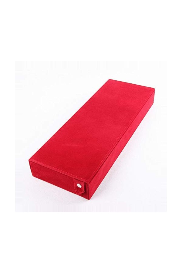 CLSMYLFB Boîte de rangement pour lunettes de soleil 8 compartiments en velours rouge