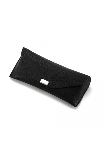 SayfuR WXYNHHD lunettes de soleil étui à lunettes boucle carrée étui en cuir motif litchi sac souple Portable PU étui à lunet