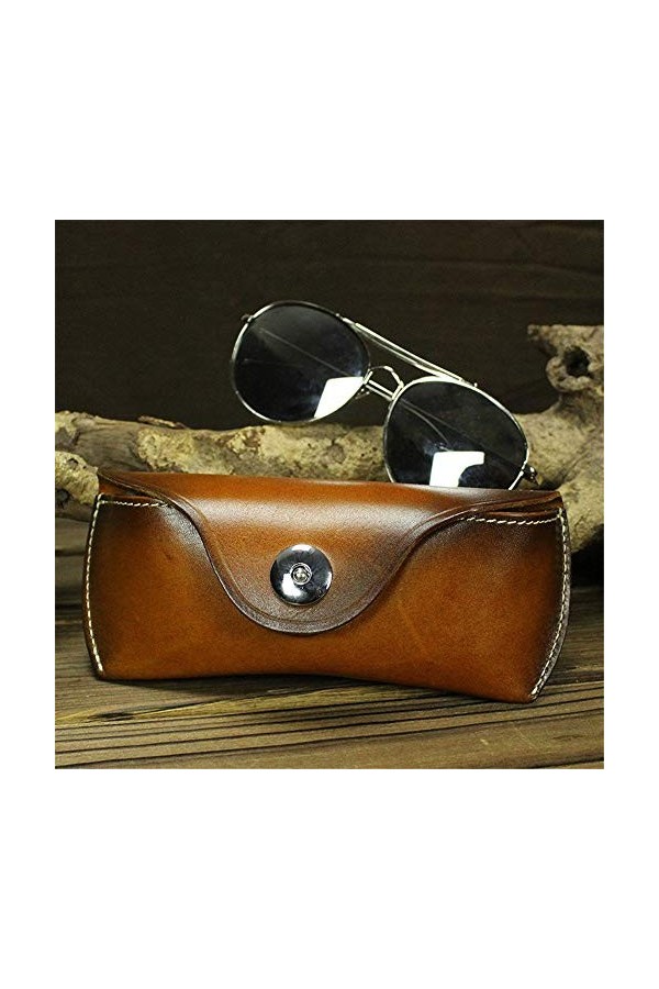 Étui À Lunettes Etui à lunettes en cuir unisexe Etui à lunettes Etui de protection léger et léger Design épuré Convient à la 