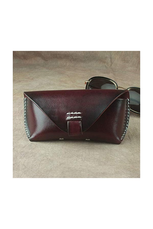 Étui À Lunettes Etui à lunettes en cuir vintage Etui à lunettes Etui de protection portable La plupart des lunettes et lunett