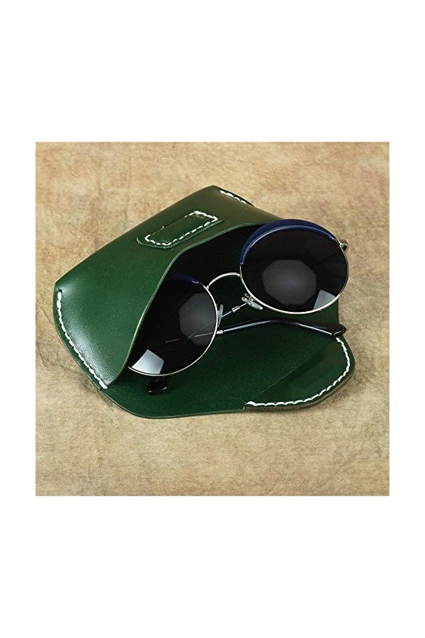 ChengBeautiful Étui À Lunettes Etui à Lunettes en Cuir Etui de Protection léger et Portable La Plupart des Lunettes et Lunett