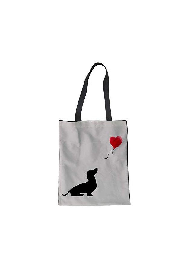 Showudesigns , Sac à main pour femme Taille unique - - Dachshund Heart, Taille unique