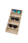 Femmes Hommes Organisateur de Lunettes de Soleil, Moderne 6 emplacements Lunettes de soleil Organizer Box lunettes Plateau de
