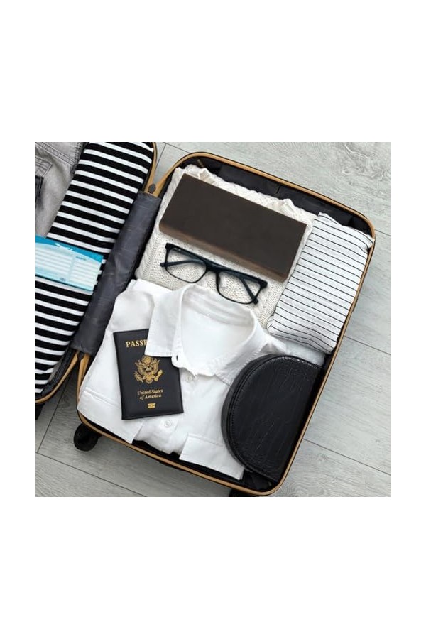 Boîte De Verres En Cuir De Cheval Dur Hard Crazy Boîte De Protection De Portable De Rangement Des Lunettes De 2 Coupe De Lune