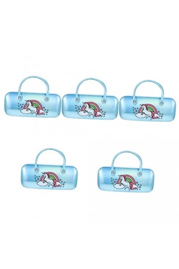 STOBOK 5 Pièces Étui À Lunettes Lunettes De Maquillage Boîte De Rangement Portable Étui À Lunettes De Soleil PU Étui À Lunett