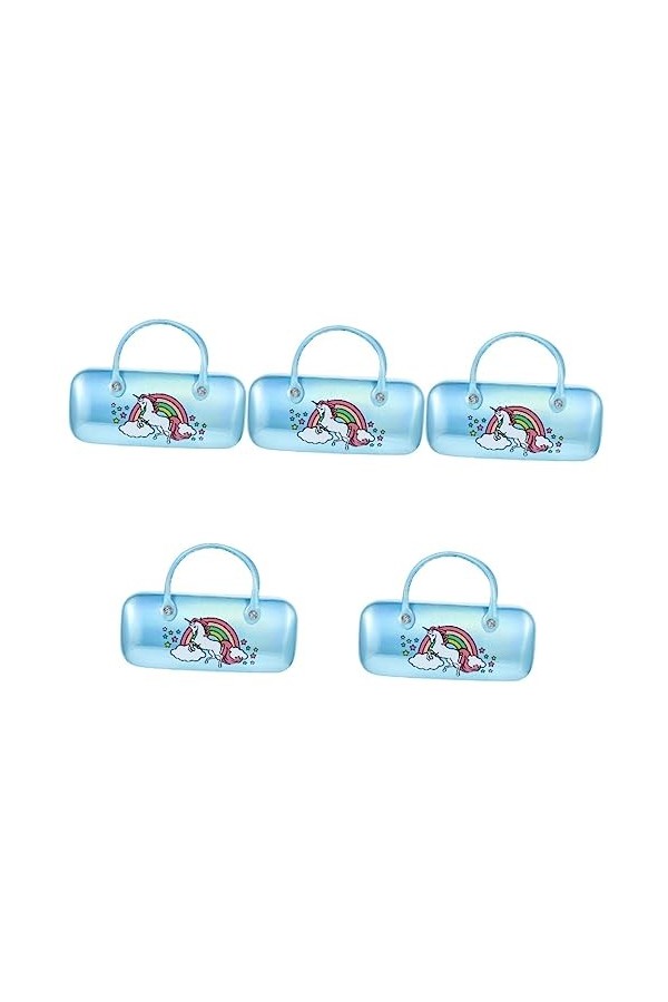 STOBOK 5 Pièces Étui À Lunettes Lunettes De Maquillage Boîte De Rangement Portable Étui À Lunettes De Soleil PU Étui À Lunett