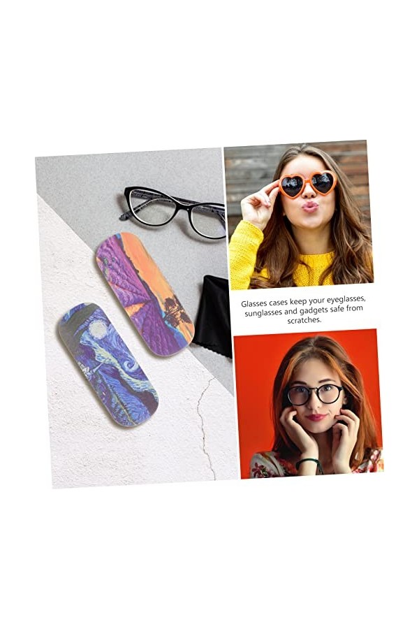 SOIMISS Lunettes Rétro Lunettes Vintage 10 Pcs Peinture À LHuile À Lunettes En Cuir Étudiant Vintage Lunettes Dextérieur Lu