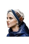 Carebell Elegance Nordic Turban oncologique en bambou et coton pour chimiothérapie ou alopécie, beige, Taille Unique