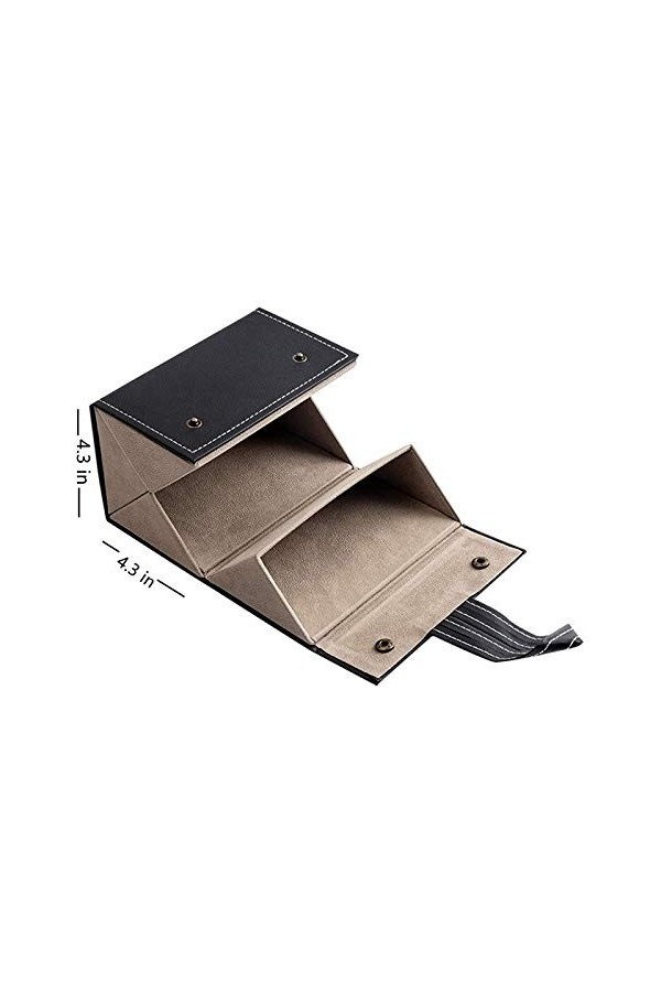 SENFEISM Boîte de Rangement de Lunettes Organisateur de Lunettes de Soleil Organisateur 4 Fentes étui à Lunettes de Voyage Pl