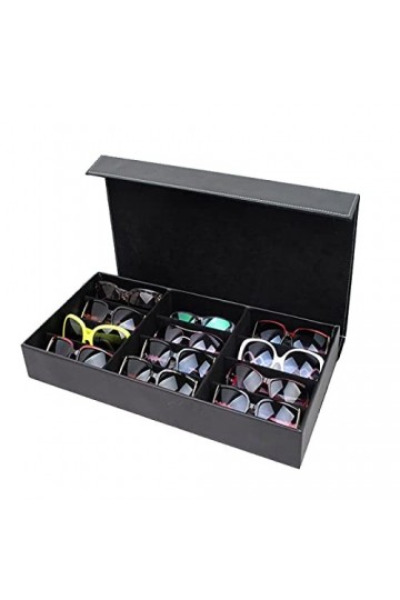 MHBY Boîte de Rangement pour Lunettes de Soleil, boîte de Rangement pour Lunettes de Soleil 12 Grille Organisateur de Lunette