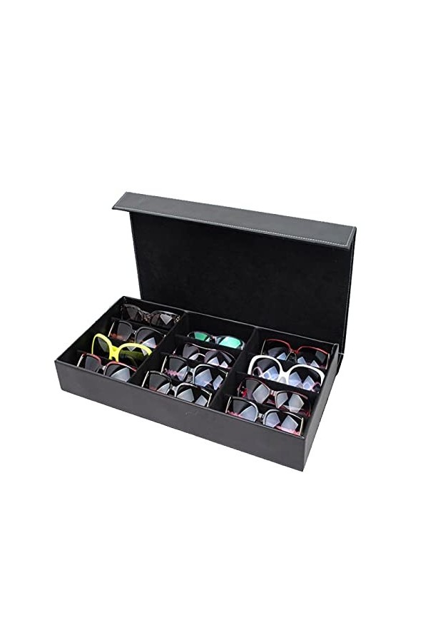 MHBY Boîte de Rangement pour Lunettes de Soleil, boîte de Rangement pour Lunettes de Soleil 12 Grille Organisateur de Lunette