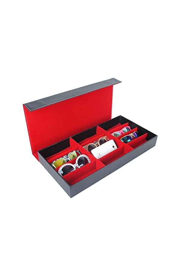 MHBY Boîte de Rangement pour Lunettes de Soleil, boîte de Rangement pour Lunettes de Soleil 12 Grille Organisateur de Lunette