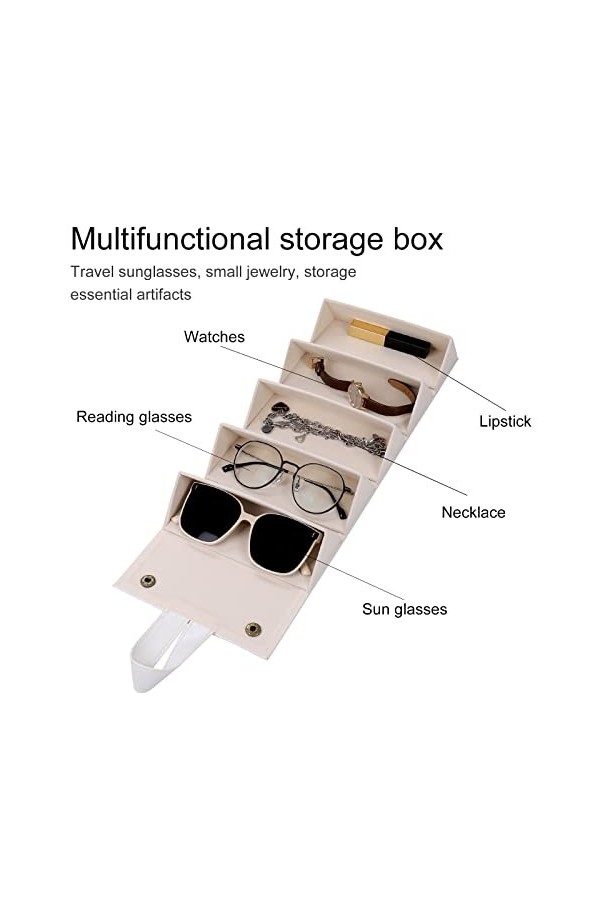 LogHog Étui de rangement portable en cuir souple et semi-rigide pour lunettes de soleil Marron/noir pour homme et femme Z-5 