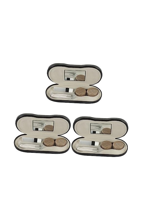 Gatuida 3 Ensembles Étui À Lunettes À Double Usage Étui Pour Lentilles De Contact De Voyage Étui Avec Pince À Épiler Kit De V