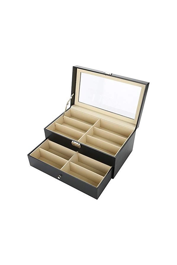 Ausla Étui pour lunettes, organisateur de lunettes en tissu non tissé de haute qualité sélectionné fait à la main en métal de