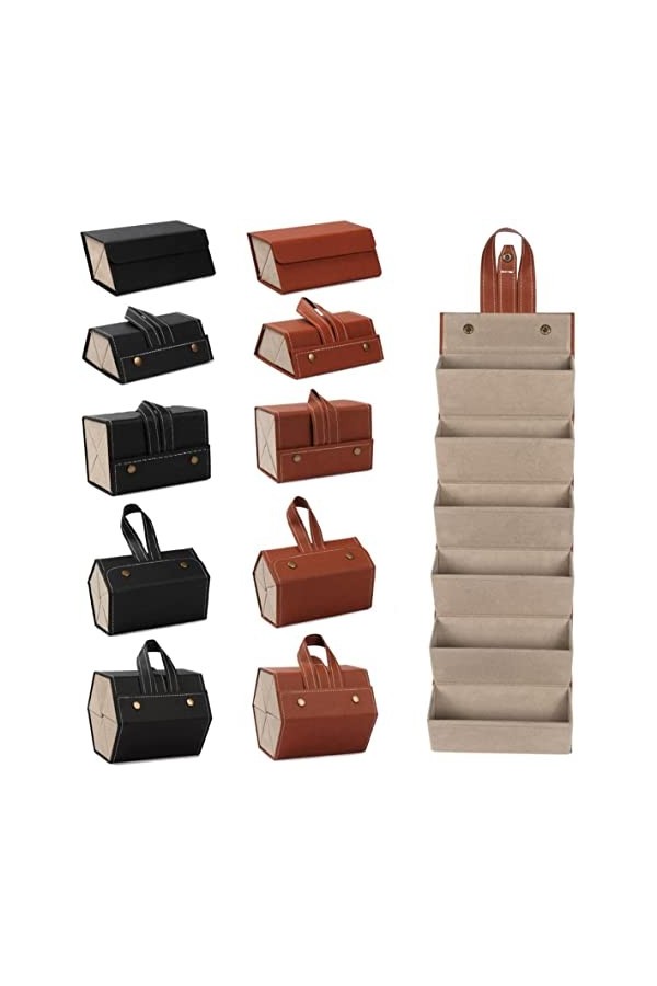 Etui à lunettes, étui à lunettes portable, 2/3/4/5/6 Multi-Slot Portable Lunettes Organisateur Multi-Slot Lunettes De Stockag