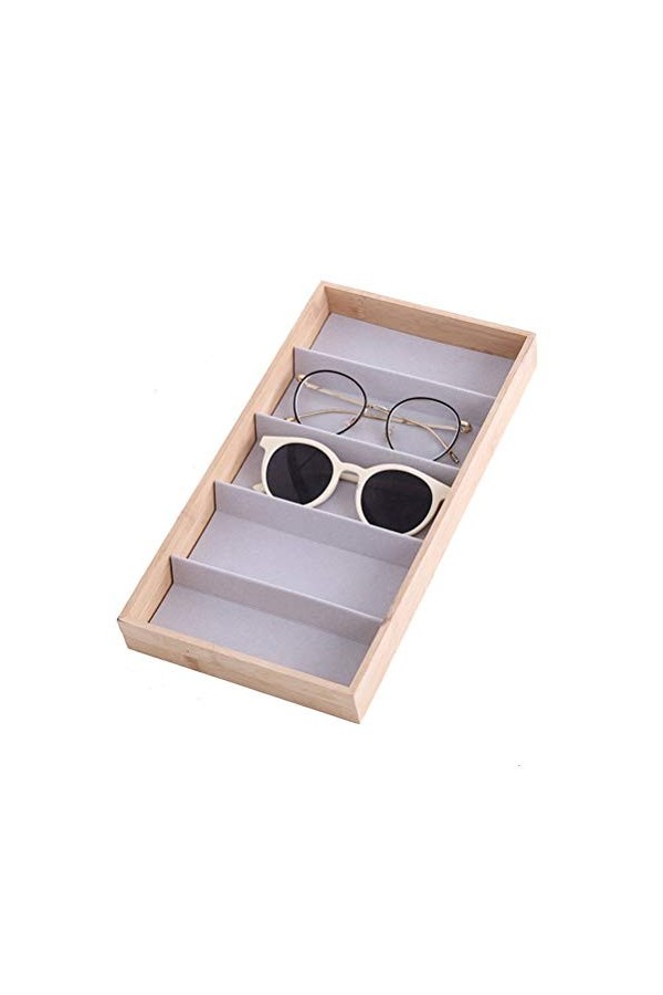 Femmes Hommes Organisateur de Lunettes de Soleil, Moderne, En bois Lunettes de soleil Organizer Box Lunettes de stockage Supp