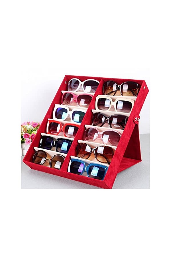 porte lunettes Lunettes de soleil debout Lunettes de soleil Lunettes de soleil Display Case 12 Slots Lunettes de lunette de l