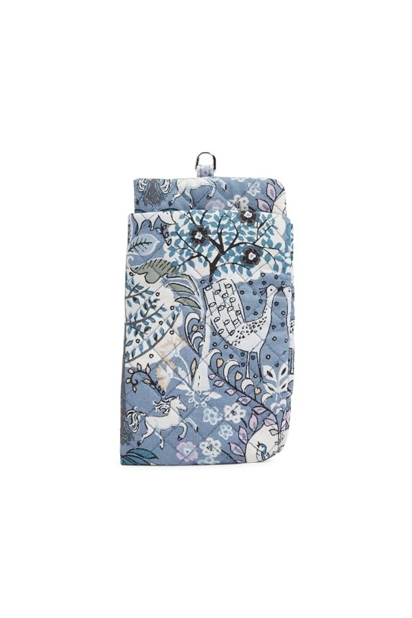 Vera Bradley Étui à lunettes double en coton pour femme, Bleu enchantement, Taille unique