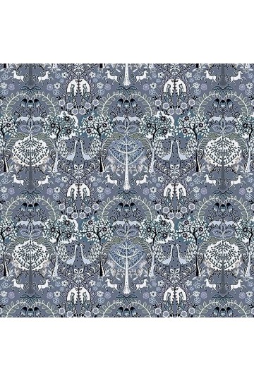 Vera Bradley Étui à lunettes double en coton pour femme, Bleu enchantement, Taille unique