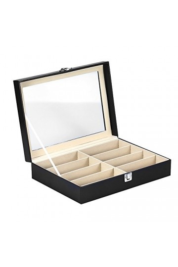 Jimfoty Étui de Rangement pour Lunettes, étui à Grille daffichage de Bijoux