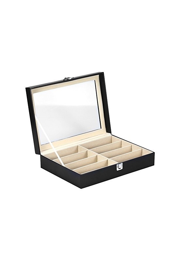 Jimfoty Étui de Rangement pour Lunettes, étui à Grille daffichage de Bijoux