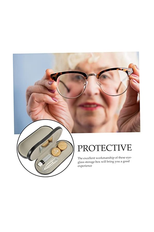 Zerodeko 4 Ensembles Étui à Lunettes à Double Usage Kit De Voyage Lunettes De Voyage Et Étui Lunettes De Voyage Deux En Uncon