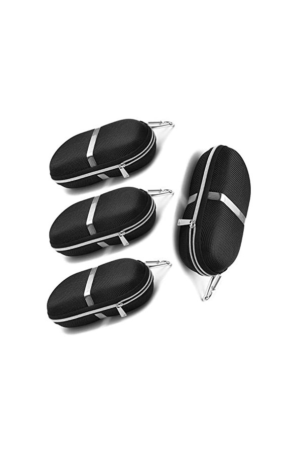 Lesulety Boîte de Lunettes Eva Appuyez sur la boîte de Lunettes à Fermeture à glissière,Noir