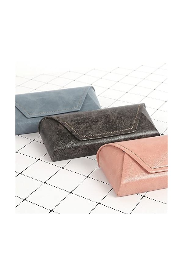 INGVY Étui à lunettes en cuir PU pour lunettes de soleil pour femmes et hommes lunettes portables souples pochette sac access
