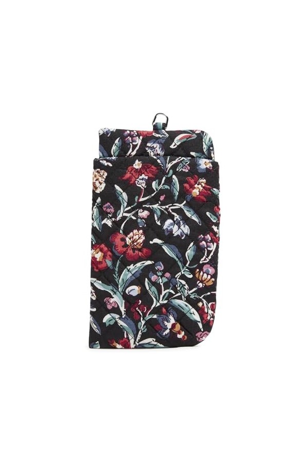 Vera Bradley Étui à lunettes double en coton pour homme, Vert floral fraîchement coupé, Taille unique