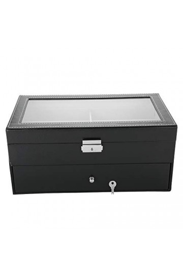 Étui à lunettes à 12 emplacements, cache-poussière transparent Boîte de rangement pour lunettes de fabrication exquise pour a