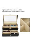 Étui à lunettes à 12 emplacements, cache-poussière transparent Boîte de rangement pour lunettes de fabrication exquise pour a