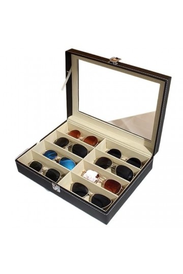 Portable lunettes de soleil organisateur multi-emplacement affichage Simple voyage étui à lunettes de soleil en cuir organisa