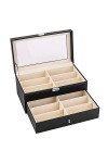MHBY Boîte de Rangement pour Lunettes de Soleil, Cuir PU 12 pièces boîte de Rangement pour Lunettes de Soleil Lunettes de Sol