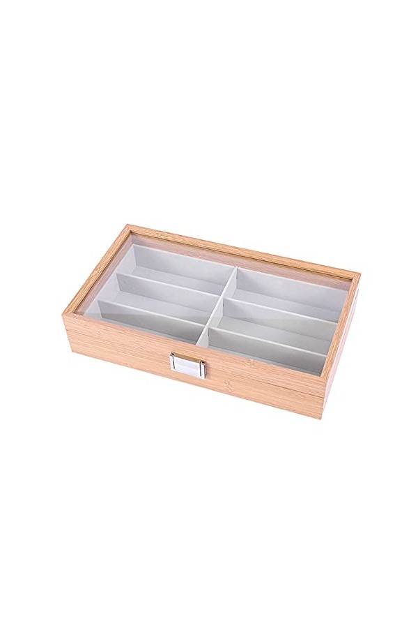 Support pour organisateur de lunettes de soleil Cadre en bois 6/8 Grids Grey Velvet Lunettes Lunettes de soleil Platine Affic