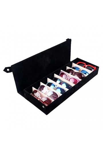Tyewomiy Boîtier de Lunettes, 8 Lunettes de Soleil à sous Boîte dorganisateurs, Coupe de Rangement for Les Lunettes Color :
