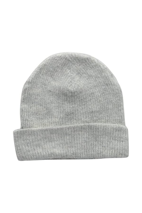 VERO MODA VMLEFILE Short Beanie Noos Bonnet, Gris Clair chiné, Taille Unique Femme