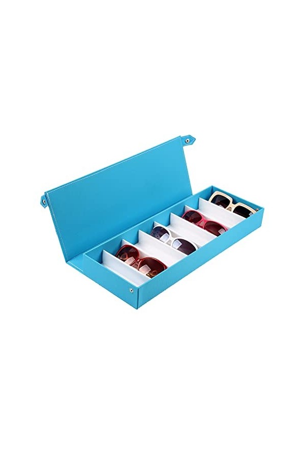 Tyewomiy Boîtier de Lunettes, 8 Lunettes de Soleil à sous Boîte dorganisateurs, Coupe de Rangement for Les Lunettes Color :