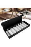 Brrnoo Organisateur de Lunettes de Soleil avec 8 Emplacements, Organisateur de Lunettes de Soleil de Voyage, Boîte de Rangeme