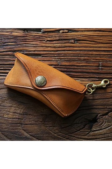 RISEDS Étuis À Lunettes Sac à Lunettes en Cuir for Hommes et Femmes Lunettes de Soleil Portables Lunettes de Soleil Étui en C