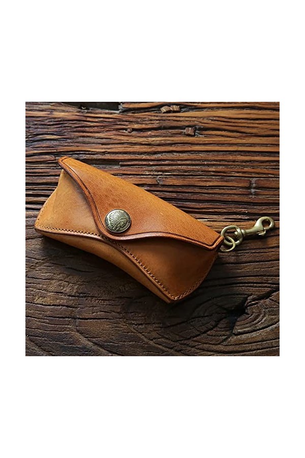 RISEDS Étuis À Lunettes Sac à Lunettes en Cuir for Hommes et Femmes Lunettes de Soleil Portables Lunettes de Soleil Étui en C