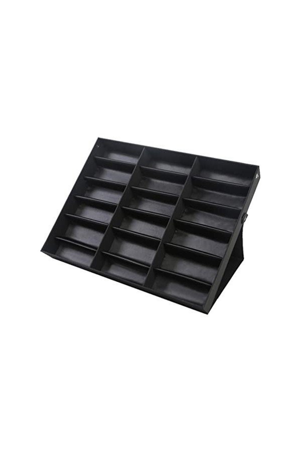 ABOOFAN 18 Boîtes Vitrine En Verre Vitrine De Lunettes De Soleil Organisateur De Lunettes De Soleil Étuis à Lunettes Pour Hom