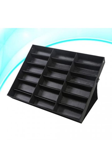 ABOOFAN 18 Boîtes Vitrine En Verre Vitrine De Lunettes De Soleil Organisateur De Lunettes De Soleil Étuis à Lunettes Pour Hom