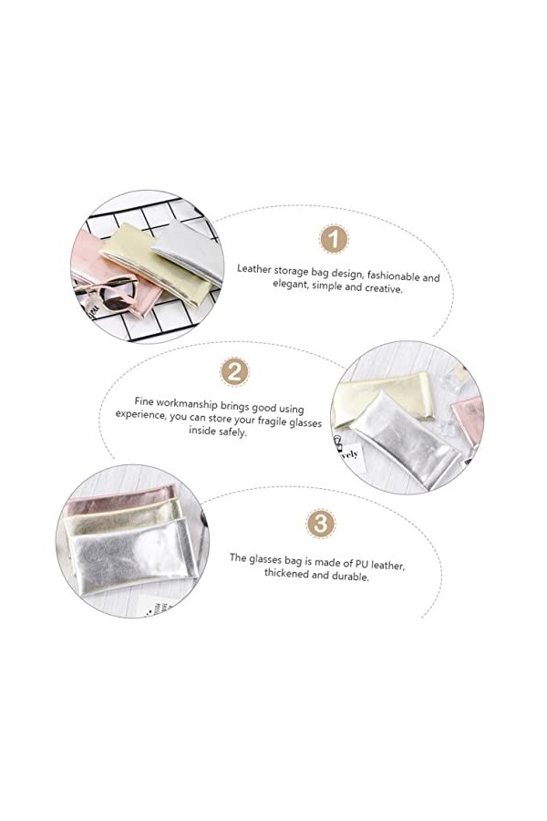 SOIMISS 18 Pcs Sac De Lunettes De Soleil À Lunettes De Soleil En Cuir Organisateur Sacs Pour Voyage Lunettes Pour Femmes Sac