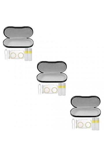 Lurrose 3 Ensembles Double Couche Étui À Lunettes Contenant De Lunettes Porte-Lunettes Porte-Lunettes Voyage Étui À Lunettes 