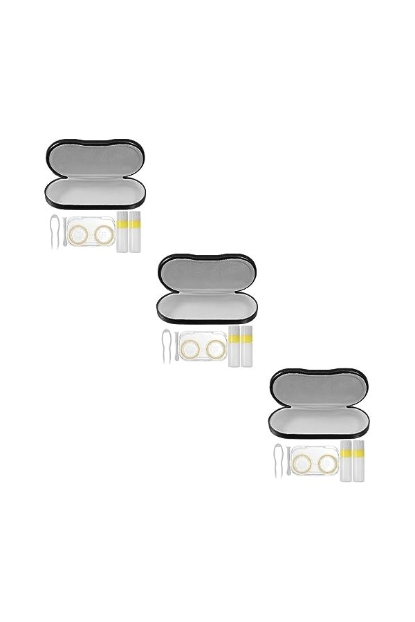 Lurrose 3 Ensembles Double Couche Étui À Lunettes Contenant De Lunettes Porte-Lunettes Porte-Lunettes Voyage Étui À Lunettes 