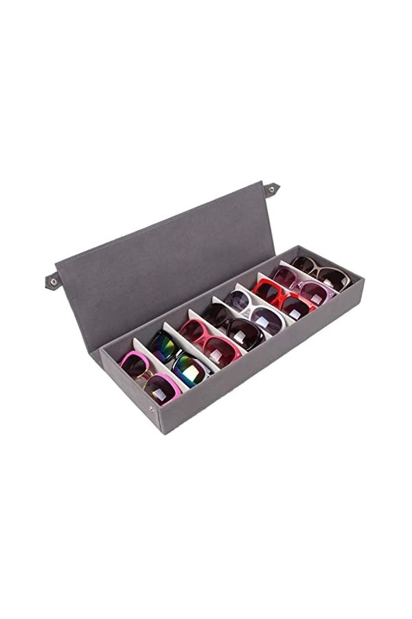 Porte Lunettes Boîtier de boîtier de grille de rangement 8 grilles for lunettes de soleil lunettes de lunettes de soleil lune