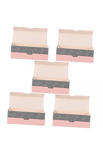 Lurrose 5 Pièces Étui à Lunettes à Double Usage Lentilles De Contact Étui à Lunettes Rigide Étui à Lunettes Rose Valises De V