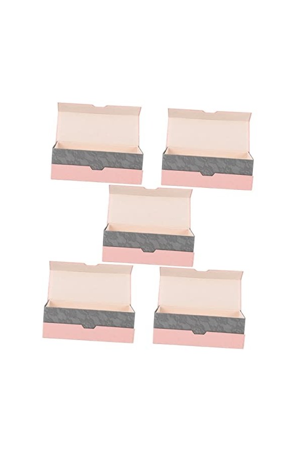 Lurrose 5 Pièces Étui à Lunettes à Double Usage Lentilles De Contact Étui à Lunettes Rigide Étui à Lunettes Rose Valises De V